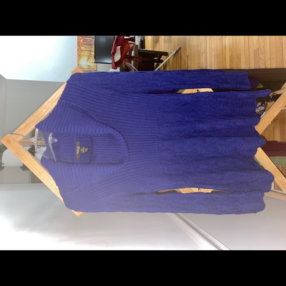 Blue cardigan